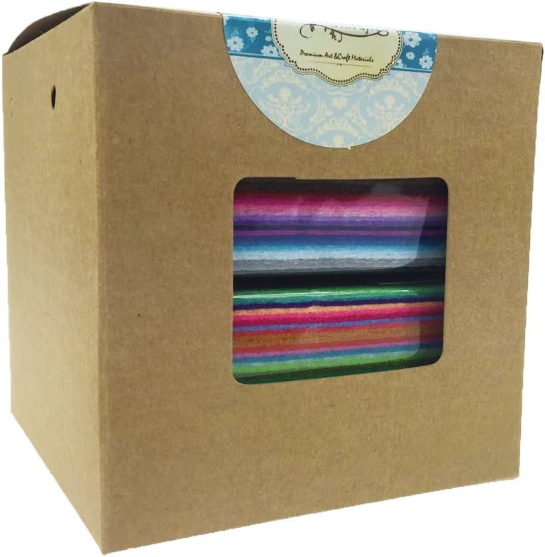88pcs 4 x 4 inches (10 x 10cm) Assorted Color Mini Felt Fabric Sheets Patchwork Sewing DIY Craft 1mm Thick