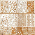 8 Pcs Abstract Texture Brick Stencils by Ancefine