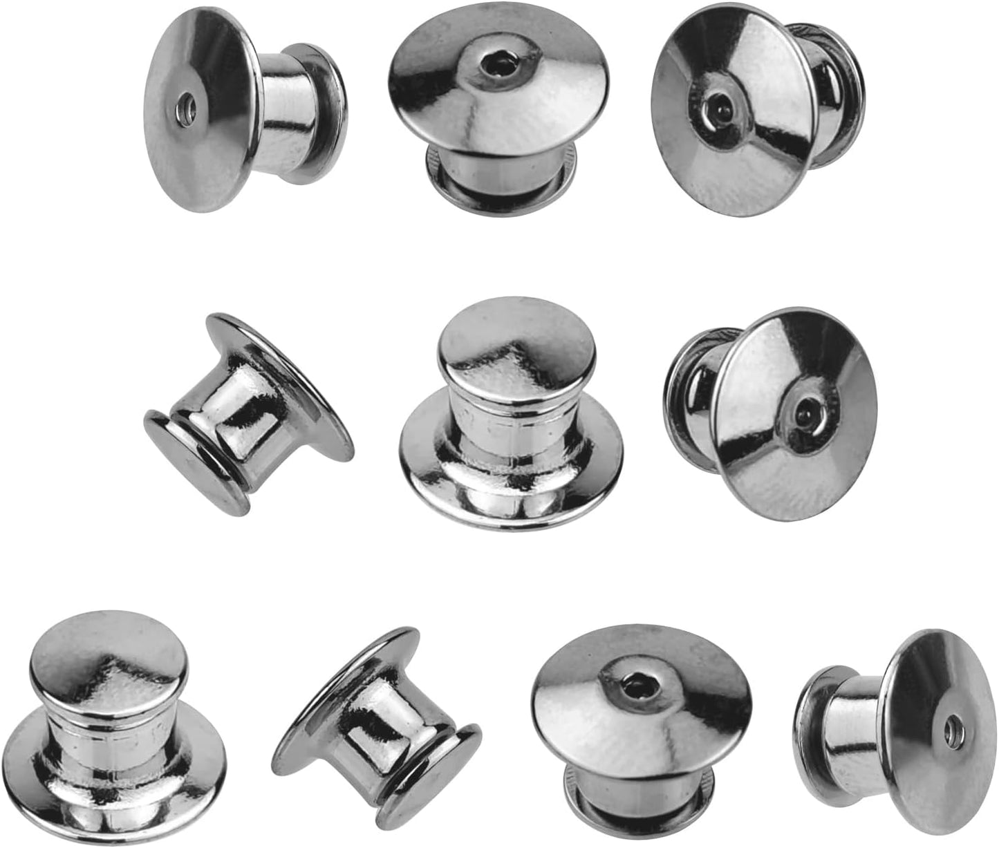 10 PCS Pin Backs, Pins for Backpacks, Pin Backs Locking, Pin Lock, Metal Pin Locks Back for Enamel Pins (10)