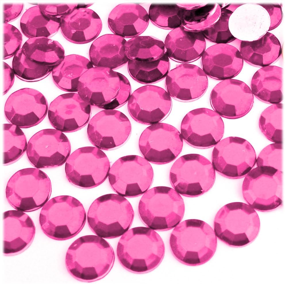 The Crafts Outlet 144pc Rhinestones Round 10mm - Flatback Light Blue LBL