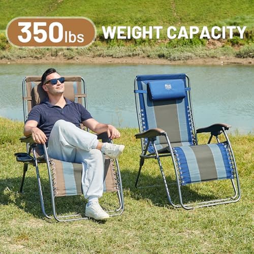 Timber Ridge Oversized Zero Gravity Chair, Padded Reclining Lounge Chair - Image 5