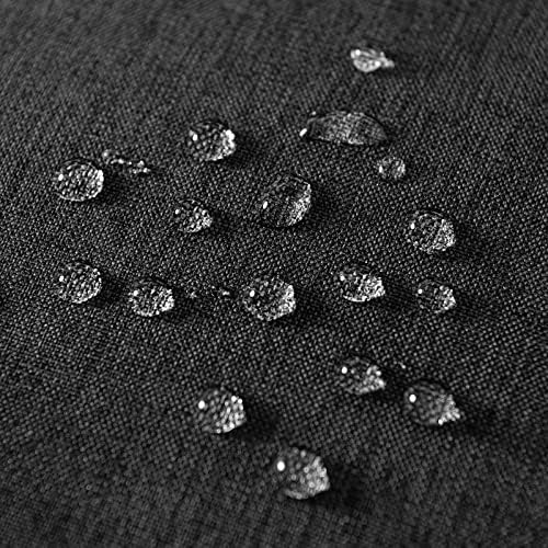 MIULEE Decorative Outdoor Pillow Covers Waterproof 12x12 Black - Image 3