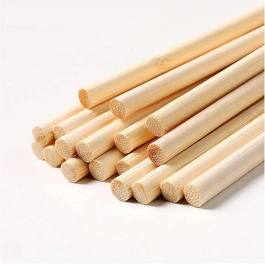 10 PCS Dowel Rods Wood Sticks Wooden Dowel Rods - 3/8 x 36 Inch Unfinished Bamboo Sticks - for Crafts and DIYers