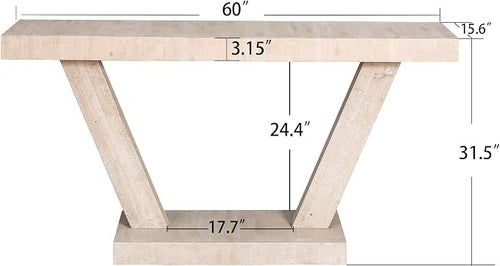 60" Wood Console Table for Entryway Bench - Image 2