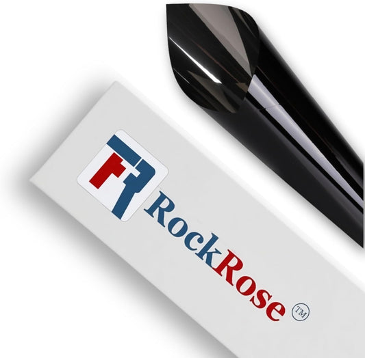 Rockrose Professional Window Tint for Home – One Way Privacy Window Film for Home Offices Heat Blocker Reflective Adhesive Mirror Tint with 99% UV Block – Black-Silver 24 in x 15FT