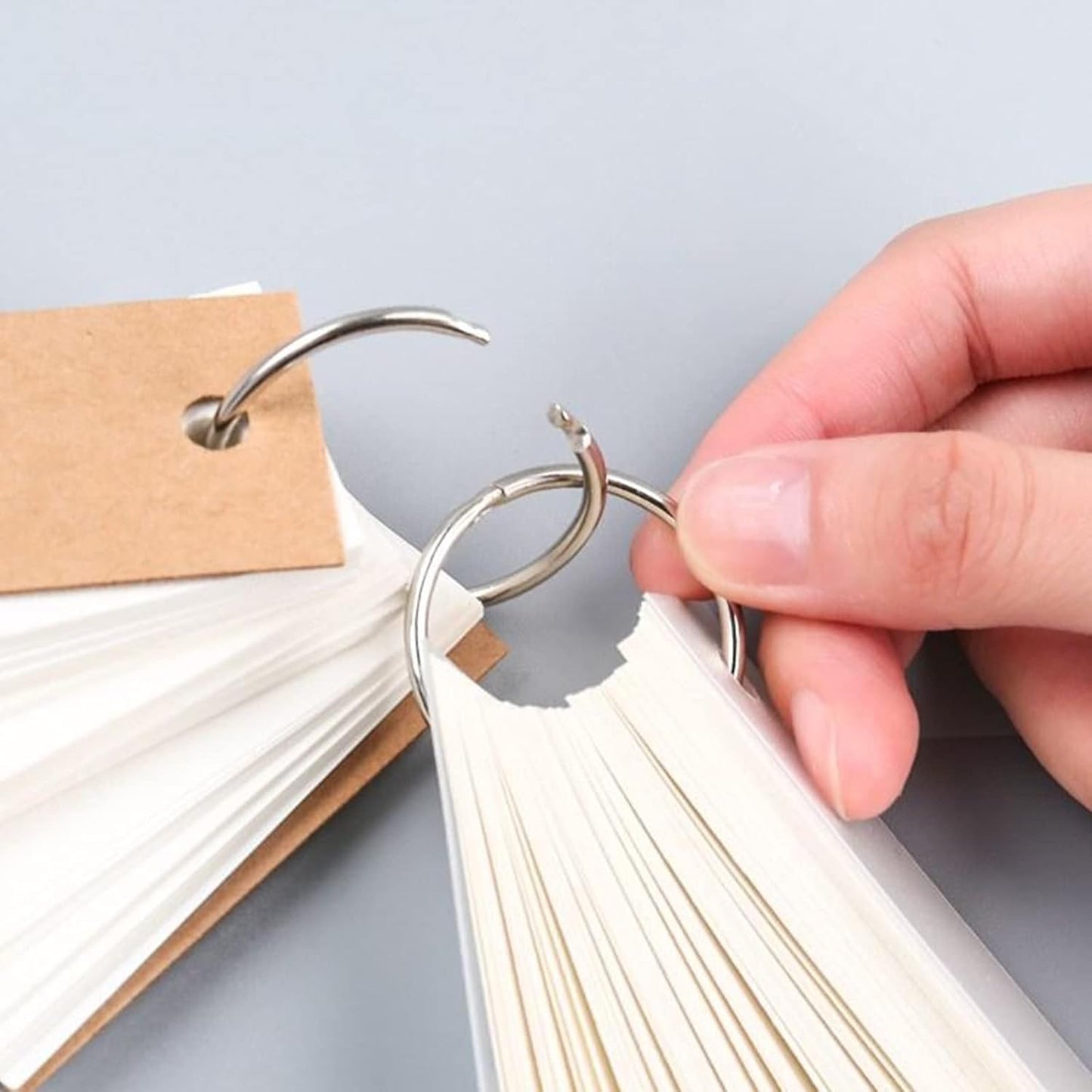 OWLKELA Binder Rings 1 Inch (50 Pack), Loose Leaf Binder Ring, Metal Book Rings, Rings for Flash Cards, Flash Card Rings, Index Card Rings, Clip Rings, Nickel Plated Steel Binder Rings, Key Rings