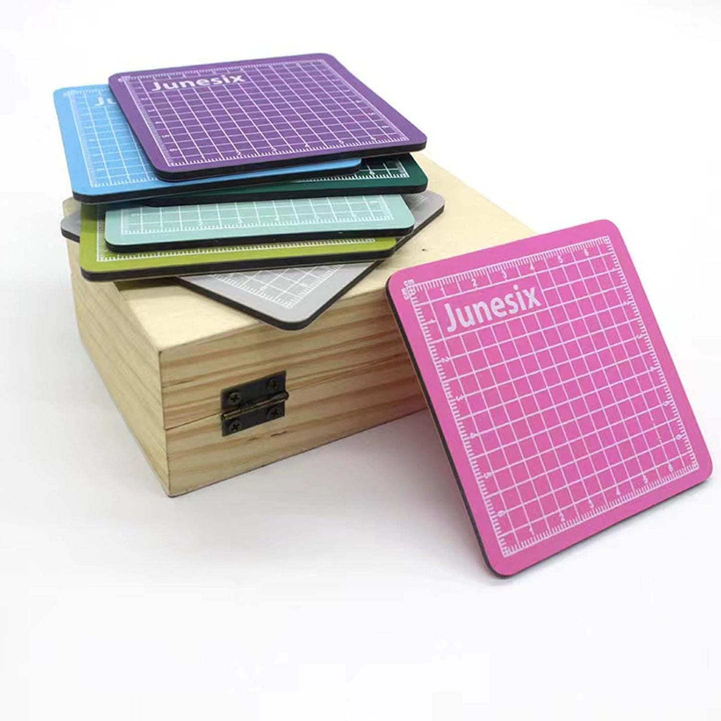 4PCS Mini Cutting Pad Self Healing Craft Mat Small Sewing Cutting Mat Non-Slip Mini Cut Board for Scrapbooking Quilting Sewing Accessories Green
