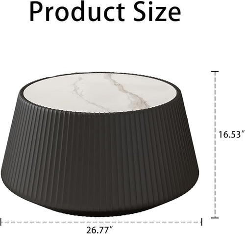 26.77" Marble Coffee Table, Modern Cup Shaped Coffee Table - Image 2