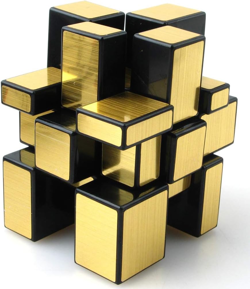 TANCH Mirror Speed Magic Cube 3x3 Puzzle Toy for Children & Adults Gold…