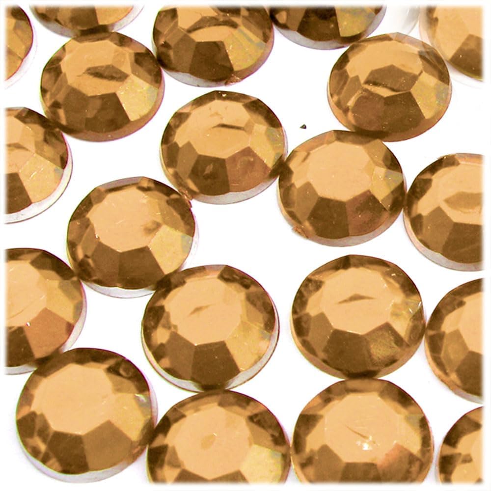 The Crafts Outlet 72pc Rhinestones Round 20mm - Flatback Light Orange