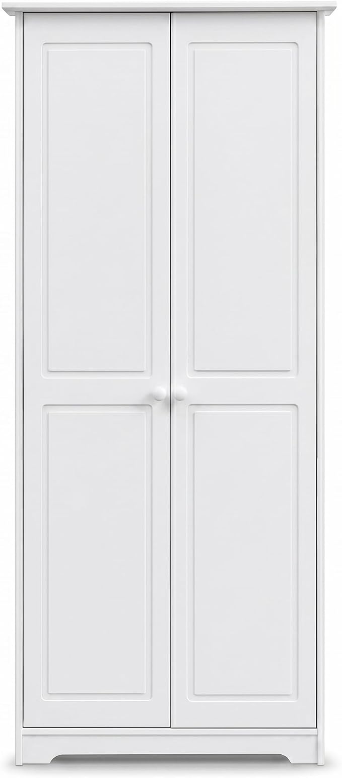 From the Tree Furniture Solid Pine Pantry Cabinet — 72" Tall White Kitchen - Image 2