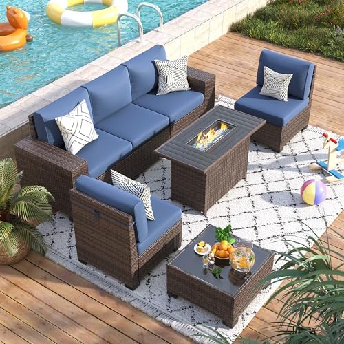 Patio Furniture Set with 44'' Fire Pit Table - Image 2
