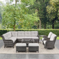 Belord 8 Piece Wicker Patio Furniture Set, Outdoor Swivel Rocker Chairs Set of 2 by Belord