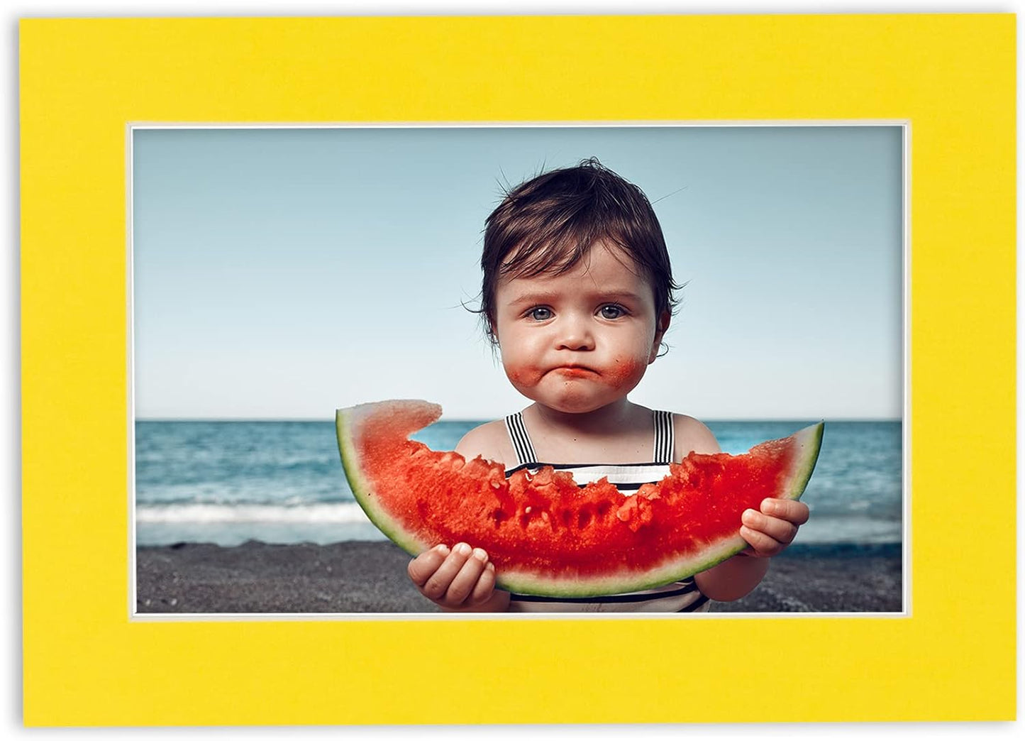 11x14 Mat for 8.5x11 Photo - Precut Yellow Picture Matboard for Frames Measuring 11 x 14 Inches - Bevel Cut Matte to Display Art Measuring 8.5 x 11 Inches - Acid Free Pack of 25 MATS