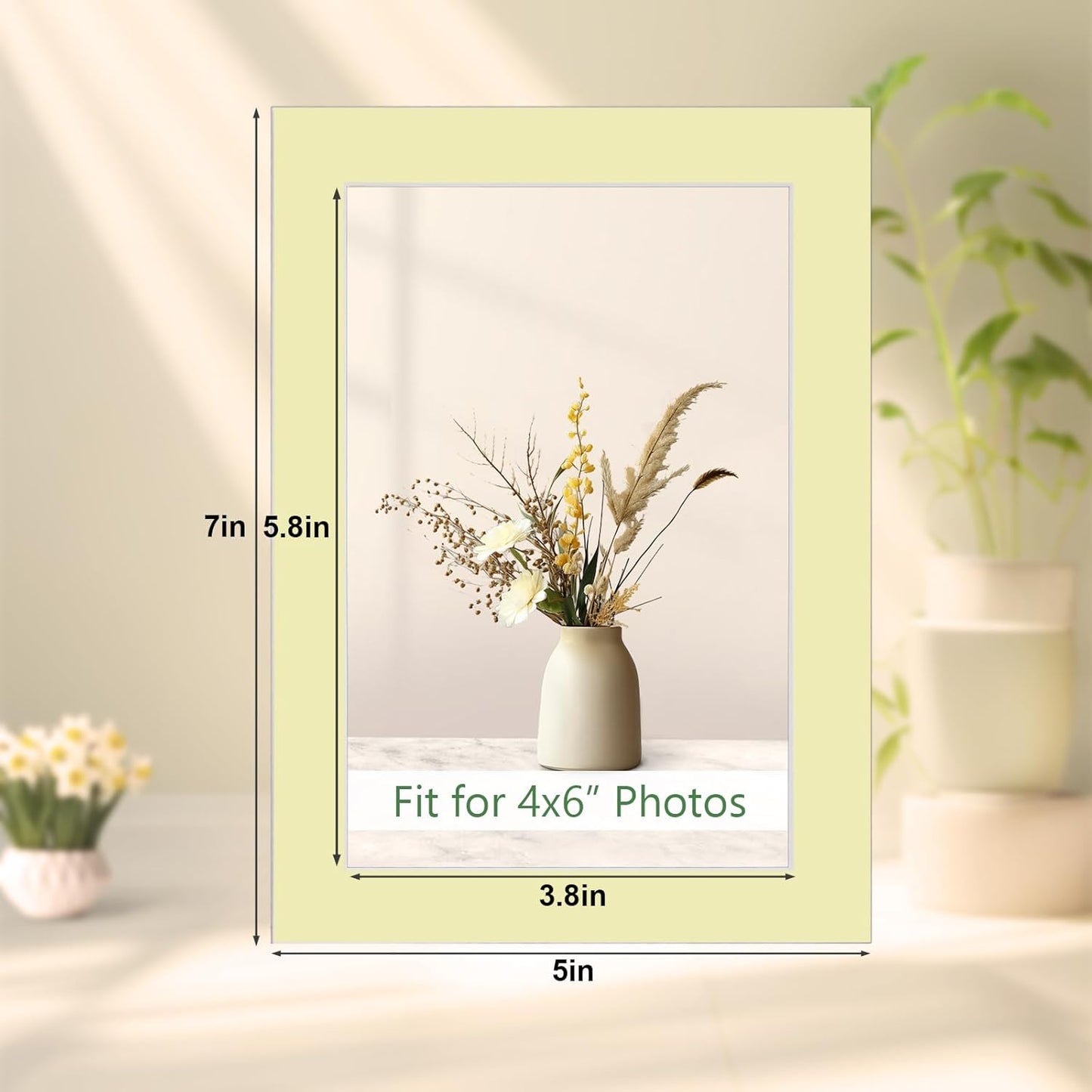 Egofine 14 Packs Picture Frame Mats, 5x7 Picture Mats for 4x6 Photos, Acid-Free Mixed Colors Pre-Cut Photo Board for Photos, Prints, Artworks