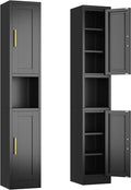 Ckzbx Tall Narrow Storage Cabinet 66.93" H Tall Bathroom Cabinets Metal Pantry by Ckzbx