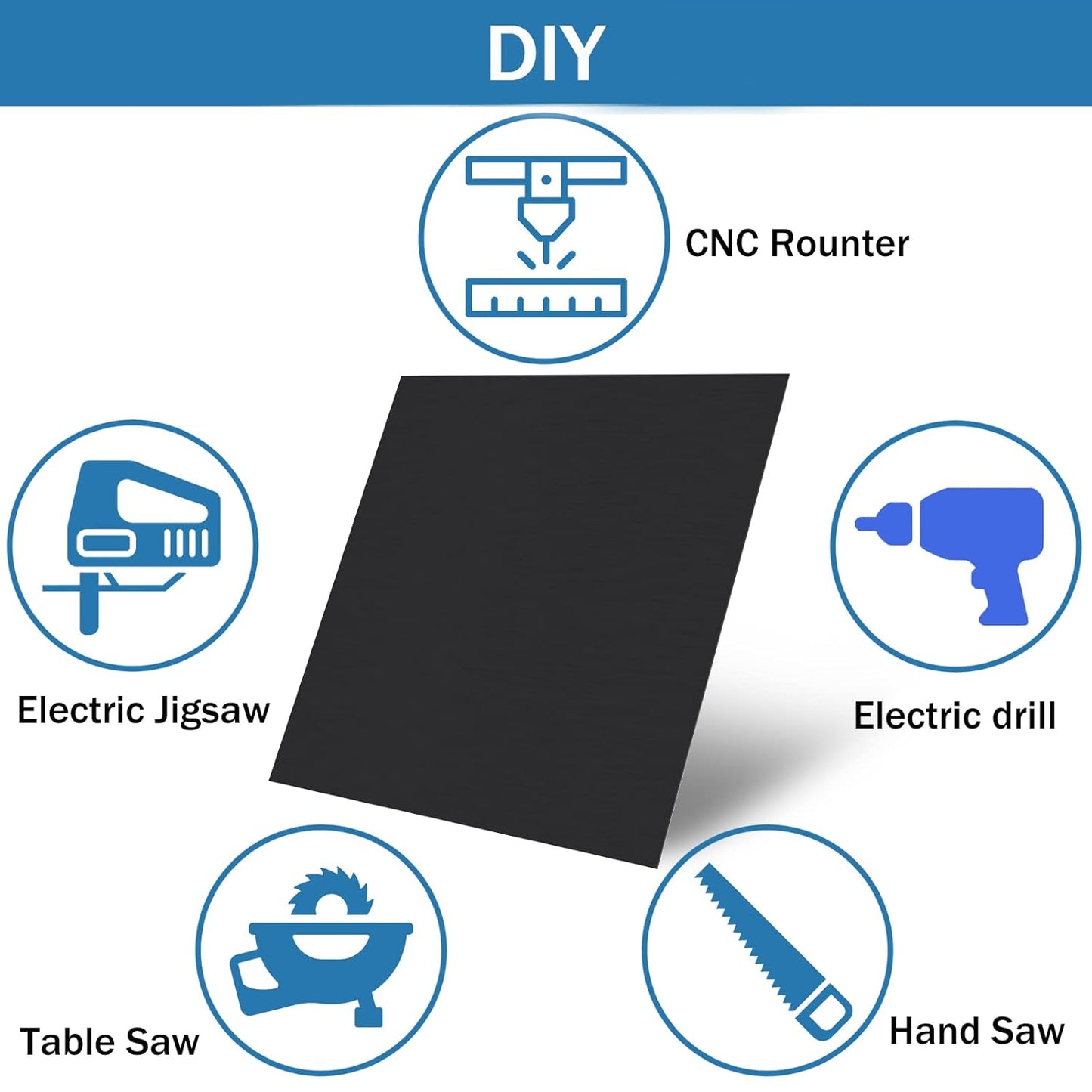 Anodized Aluminum Sheet Metal 12 x 12 x 1/32 Inch Black Anodized Aluminum Metal Plates Engraving Blanks for Laser Engraving, 0.8MM Thin Decorative Aluminum Metal Sheets for Crafting, House Decoration