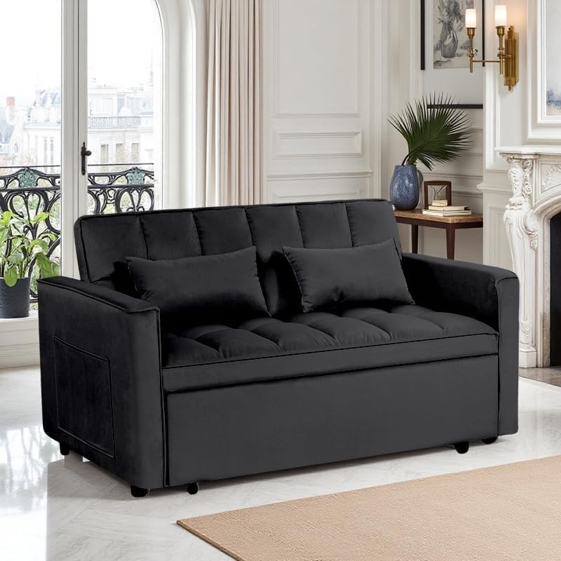 NicBex Sleeper Sofa Bed with Adjustable Backrest & Side Pockets - Image 2