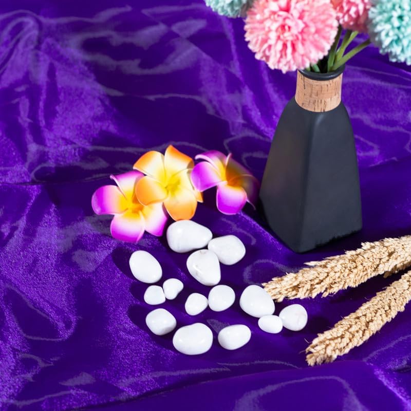 Fynite Cadburry Purple Organza Fabric by The Yard | 20 Yard Long | 44" Wide | Bridal Soft Sheer Organza Tulle for DIY Wedding Dress Fashion Craft Decorations