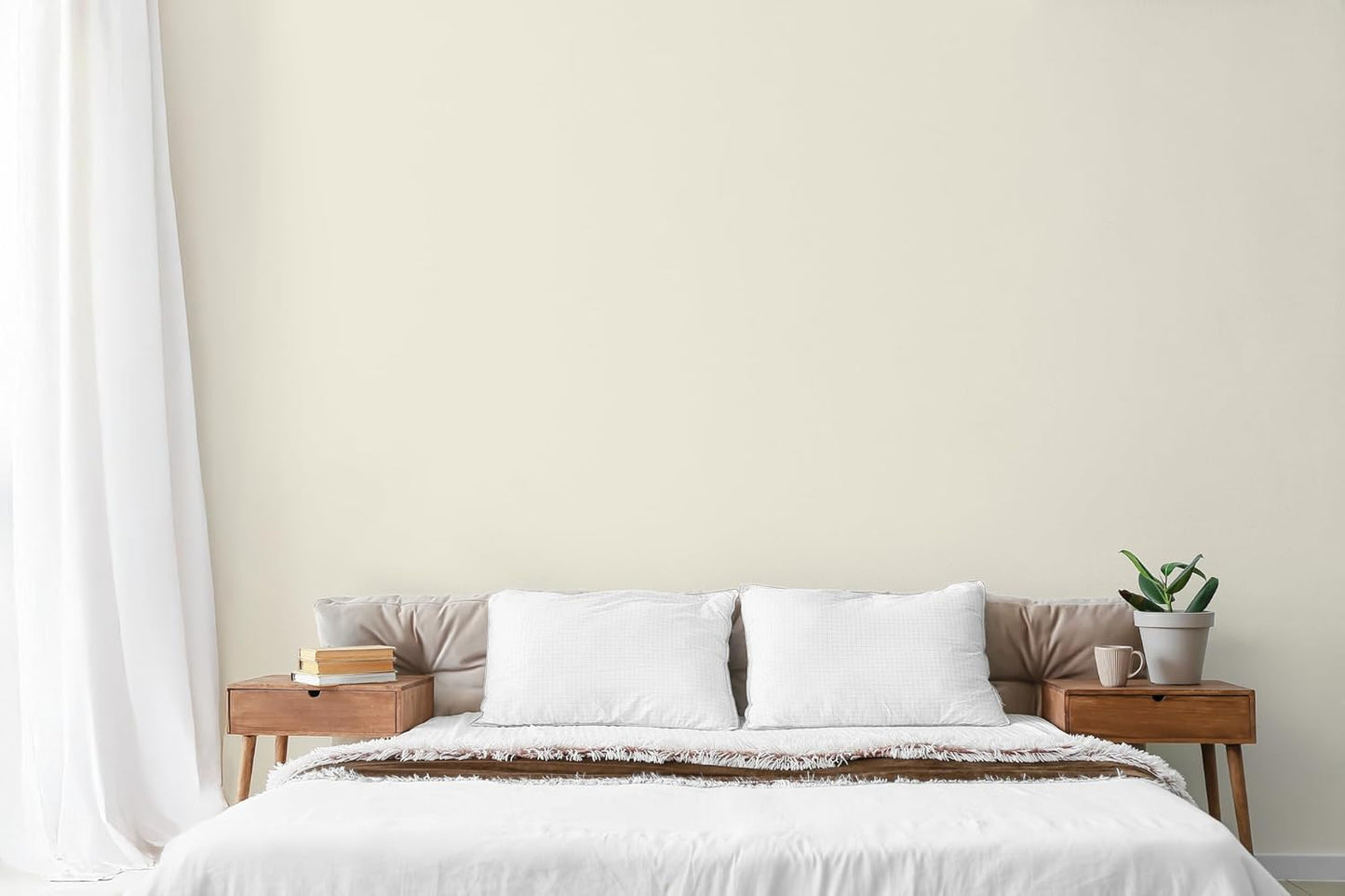 EVOLVE Paint & Primer: Environment-friendly, Low Sheen with One-coat Coverage for Interior & Exterior surfaces (Ivory Cloth, 1-Gallon)
