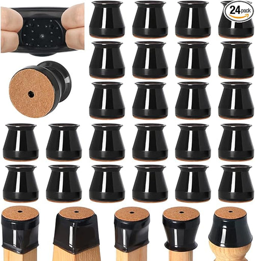 24 Pcs Chair Leg Floor Protectors by VIUME