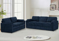 Classic Chenille Sofa Set with 2 Extra Armrest Pillows, Loveseat and 3-Seat by LESOFAIR