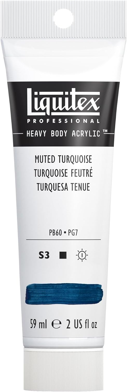 Liquitex Professional Heavy Body Acrylic Paint, 2-oz (59ml) Tube, Muted Turquoise