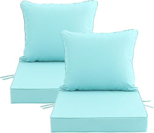 24''x24'' Outdoor Chair Cushions Set of 2, Patio Furniture Cushions by Unknown