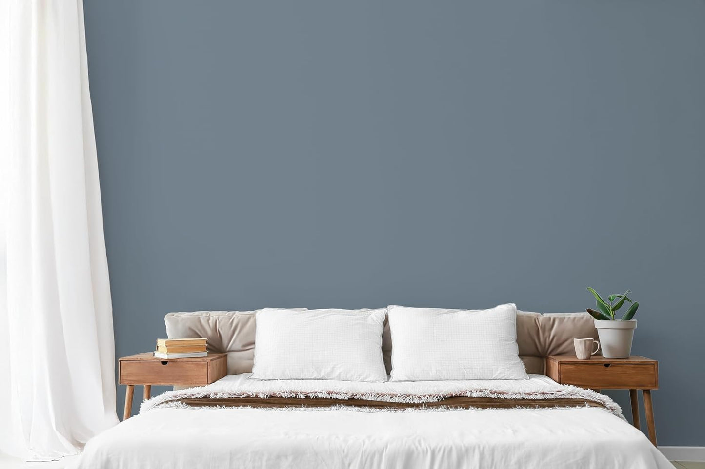 EVOLVE Paint & Primer: Environment-friendly, Low Sheen with One-coat Coverage for Interior & Exterior surfaces (Slate Blue, 5-Gallon)