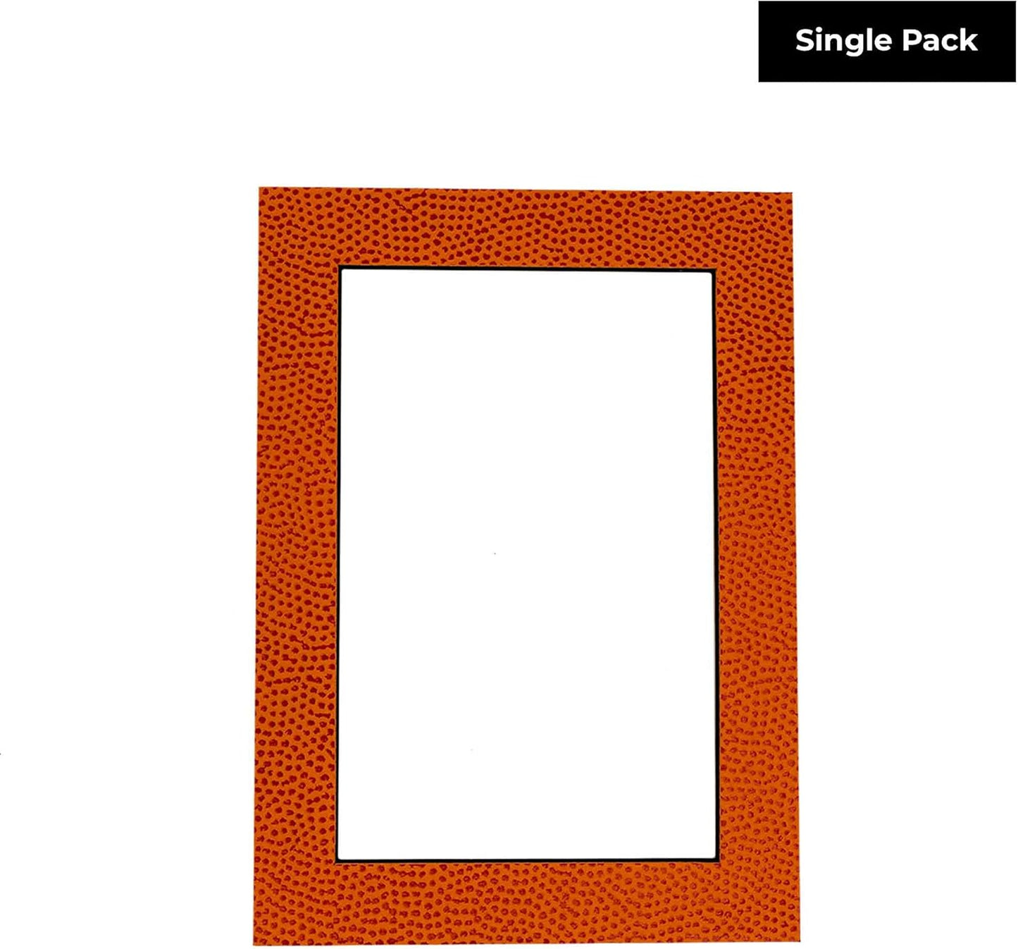 Poster Palooza 8x10 Mat Bevel Cut for 6x8 Photos - Acid Free Basketball Texture Precut Matboard - For Pictures, Photos, Framing - 4-ply Thickness