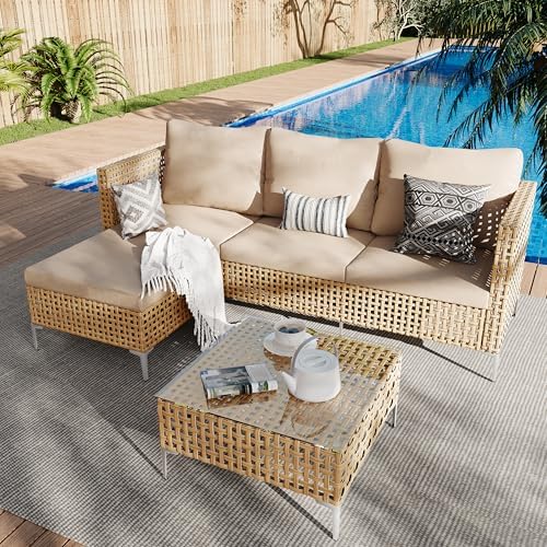 Small L-Shaped Patio Furniture Set by Ophelian