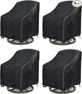 Patio Swivel Chair Cover 4 Pack, Waterproof Heavy Duty Outdoor Chair Covers by LSongSKY
