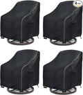 Patio Swivel Chair Cover 4 Pack, Waterproof Heavy Duty Outdoor Chair Covers by LSongSKY