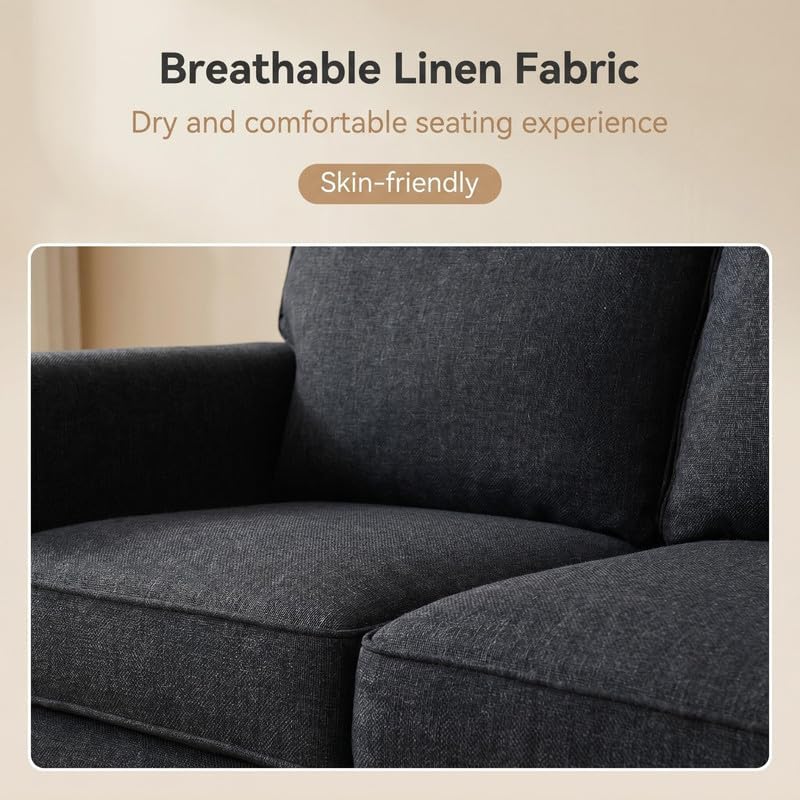 3-Piece Transitional Fabric Sofa Set, Living Room Couch - Image 4