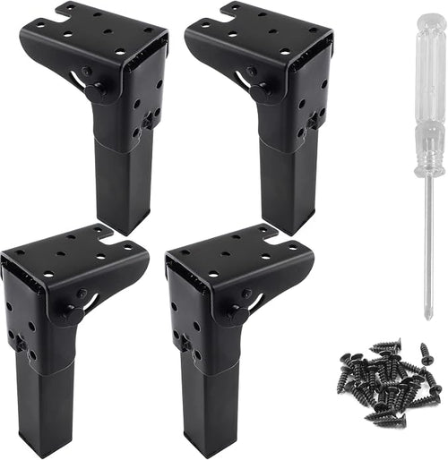 4Pcs Folding Table Furniture Legs 5.5 Inch, Heavy Duty Metal Hairpin Table Legs by LifCratms