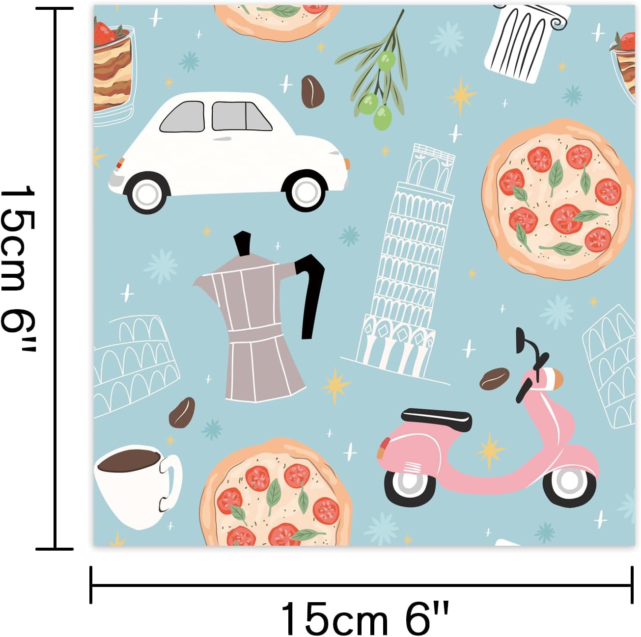 24 Sheets 12 Designs Scrapbook Paper Pad,6"×6” Single-Sided Decopodge Craft Cardstock Paper,Christmas Scrapbooking DIY Decorative Background Cardmaking Supplies.Cartoon