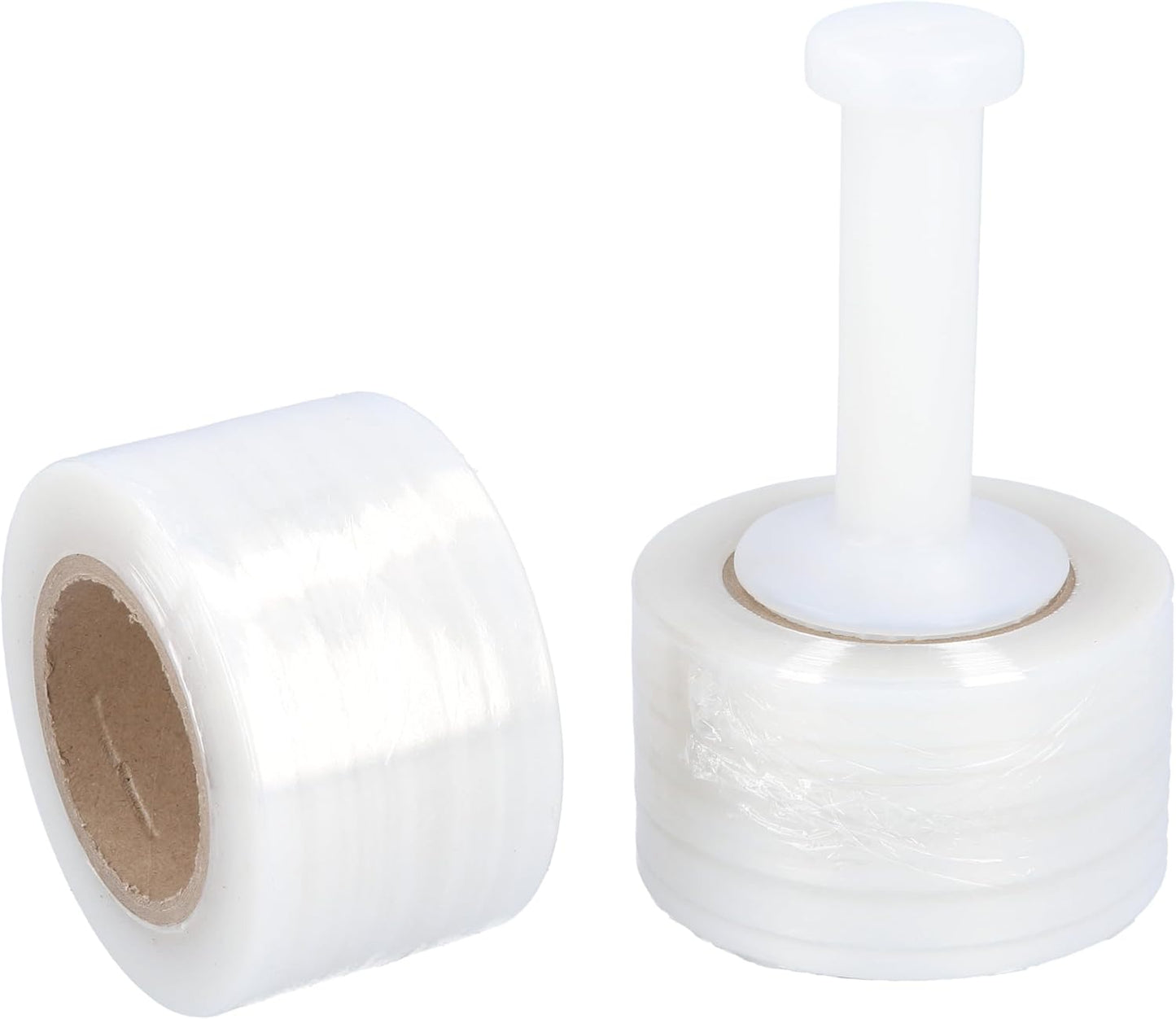 PSBM Mini Stretch Wrap with Handle, 24 Pack, 2 Inch x 600 Feet, 150 Gauge, Clear, Small Plastic Cling Film for Pallets Moving Storing