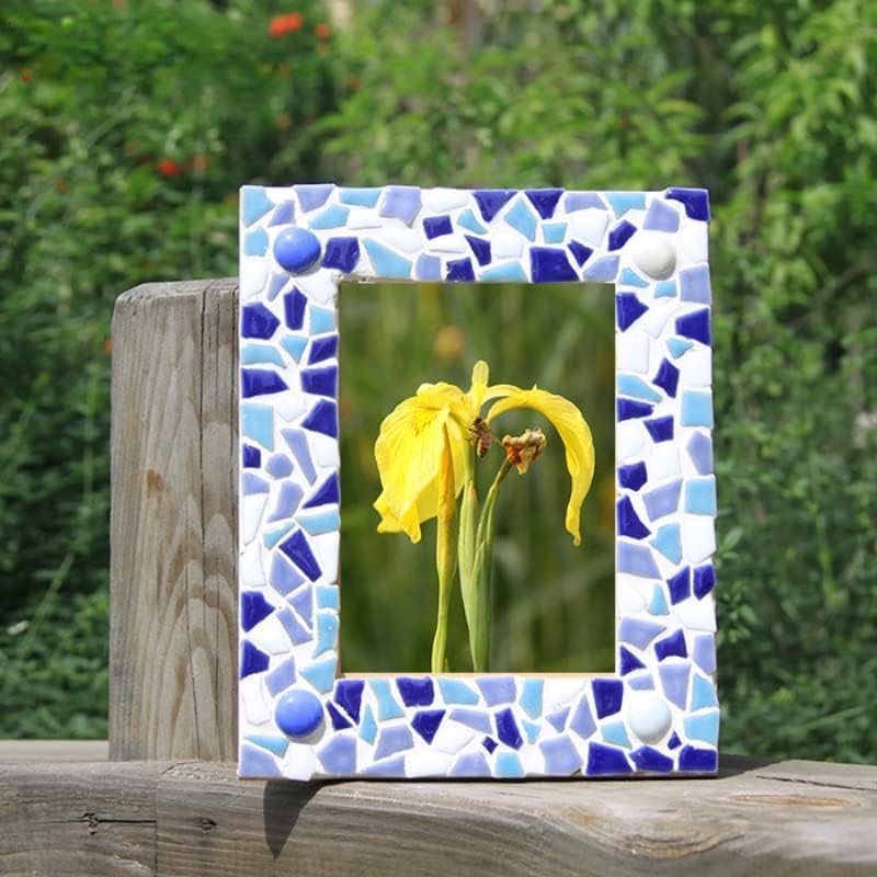 0.78"-1.57" Irregular Ceramics Mosaic Tiles,1.1LB Mosaic Pieces Stones for Home Decoration DIY Craft Plates Flowerpots Vases Cups Mosaic Making Supplies (Green)