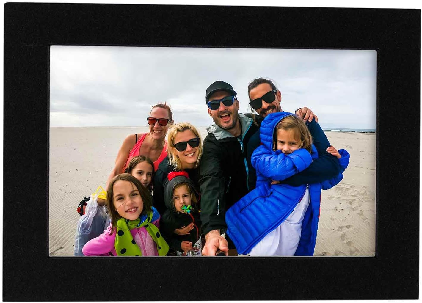 8x10 Mat Bevel Cut for 5x8 Photos - Acid Free Black with Black Core Precut Matboard With Backing Board and Crystal Clear, Self Seal Photo Mat Bag - For Pictures, Photos, Framing - 4-ply Thickness