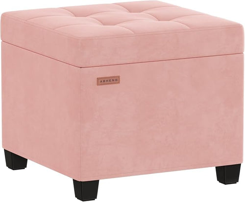 ABHENG 17.7 inches Velvet turfed Ottomans Cube by Liveinacomfortablehome
