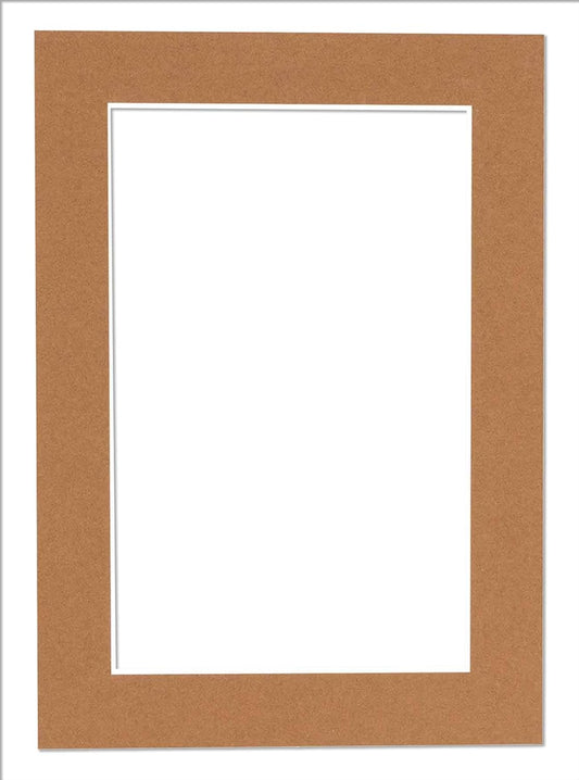 11x14 Mat for 8.5x11 Photo - Precut Aged Oak Brown Picture Matboard for Frames Measuring 11 x 14 Inches - Bevel Cut Matte to Display Art Measuring 8.5 x 11 Inches - Acid Free ONE MAT