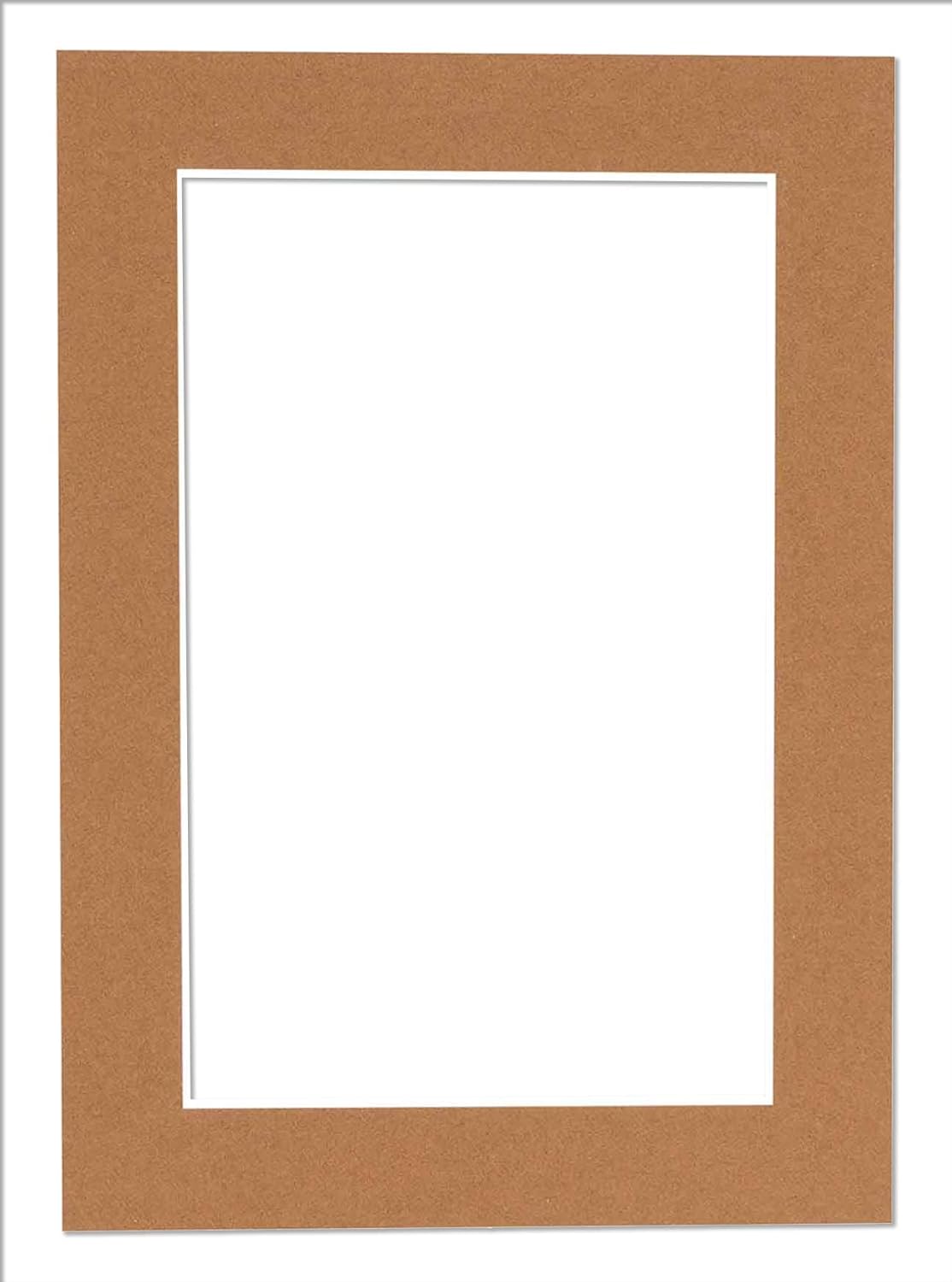 11x14 Mat for 8.5x11 Photo - Precut Aged Oak Brown Picture Matboard for Frames 11 x 14 Inches - Bevel Cut Matte to Display Art 8.5 x 11 Inches - Acid Free ONE MAT with Backing Board & Clear Bag