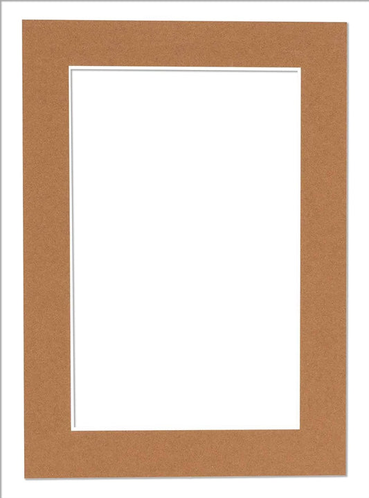 5x7 Mat for 8.5x11 Frame - Precut Mat Board Acid-Free Show Kit with Backing Board, and Clear Bags Brown 5x7 Photo Matte Made to Fit a 8.5x11 Picture Frame Matboard for Framing, Pack of 1 Mat