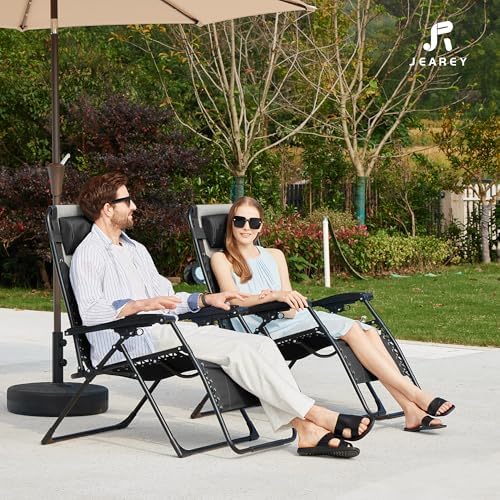 JEAREY Zero Gravity Chair, Oversized Padded Recliner - Image 4