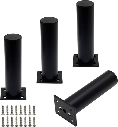 4 Pack Adjustable Furniture Legs Round 1.5" Dia Thickened Aluminum Alloy Sofa by Kyuionty