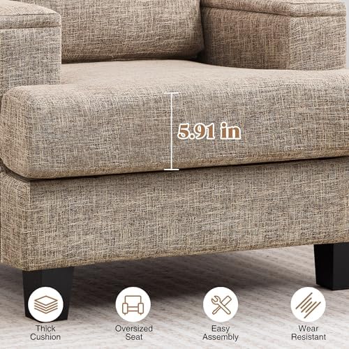 Accent Chairs with Armrest Storage, Modern Reading Chairs - Image 4