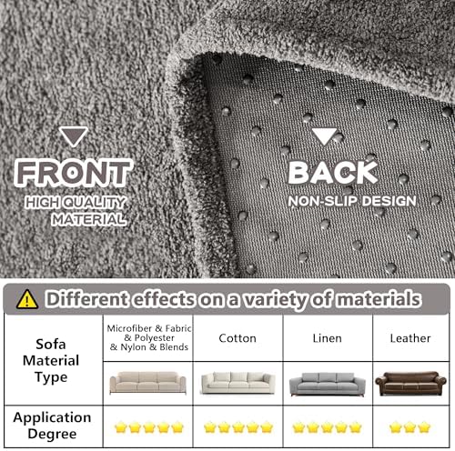 MYSKY HOME Couch Covers, Couch Cover 3 Cushion Sofa, Couch Covers - Image 4