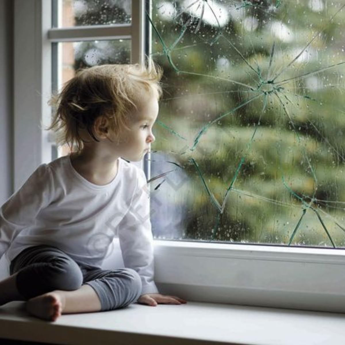 UV 99% Security and Safety 4 Mil Clear Window Film Shatterproof Anti Shatter Tempered Glass Film for Home and Office Windows (Clear, 24 in x 10 FT)