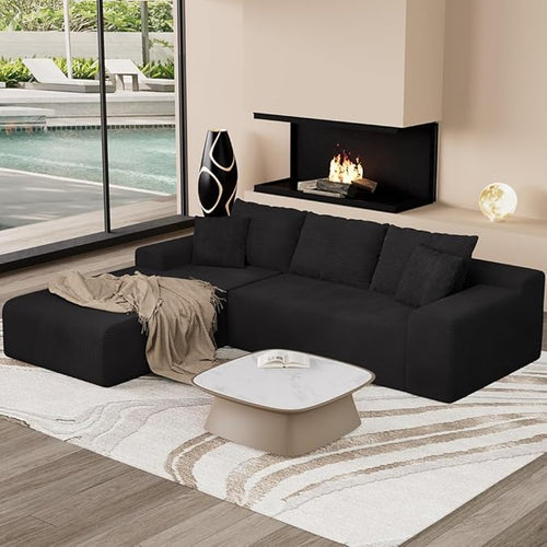 96" L Shaped Modular Sectional Sofa, Boneless Cloud Couch by Unknown