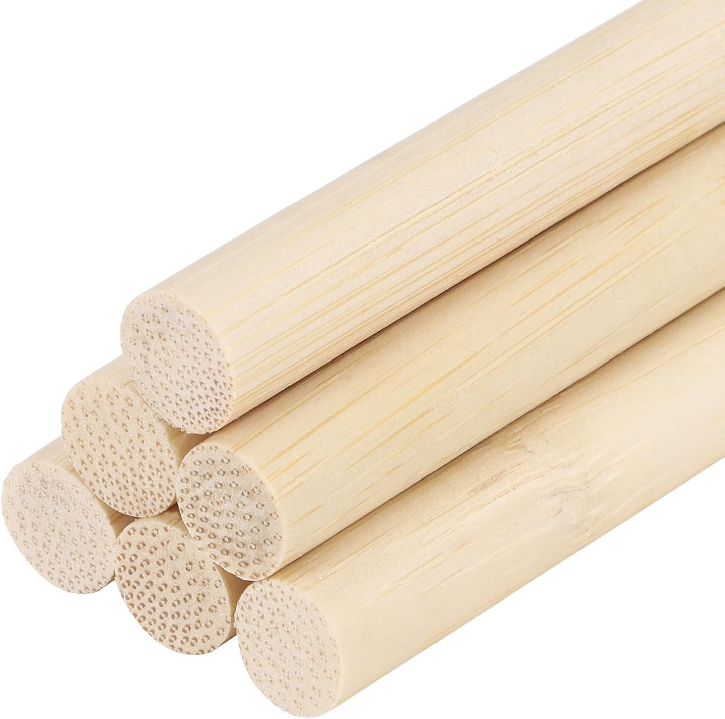 DMiotech 50 Pack 3/8" x 12" Wooden Dowel Rods Unfinished Natural Sticks Wood Craft Sticks for Home Decor Projects and Making DIY Craft,Wood Color